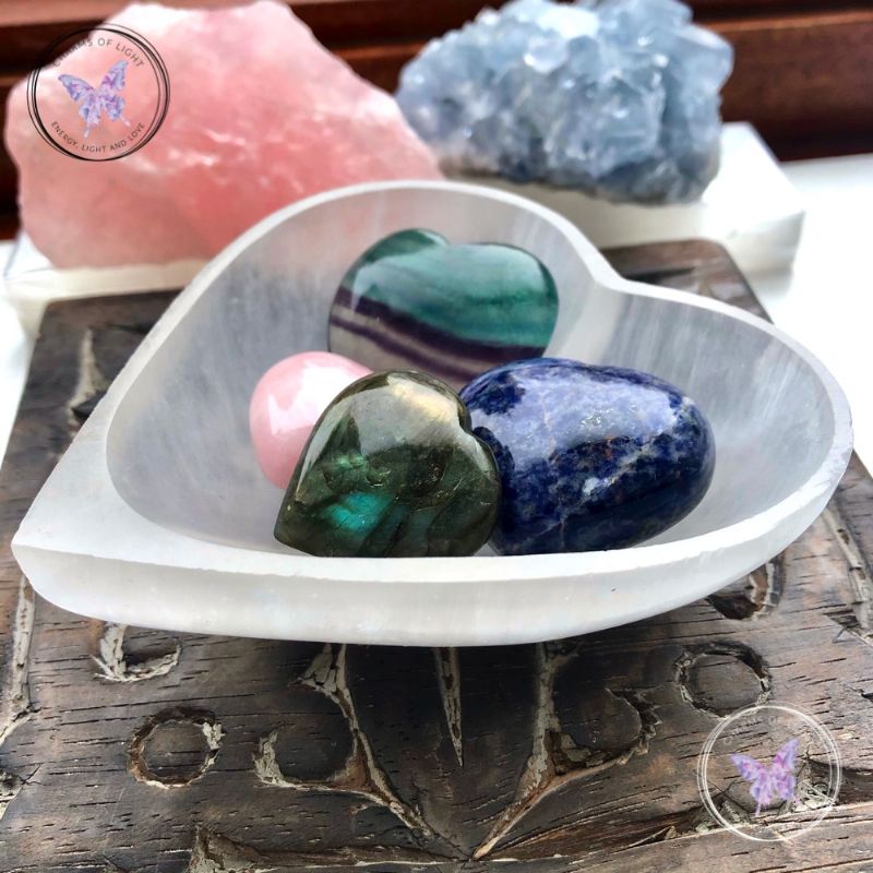 Selenite Heart Cleansing & Charging Bowl